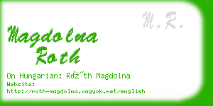 magdolna roth business card